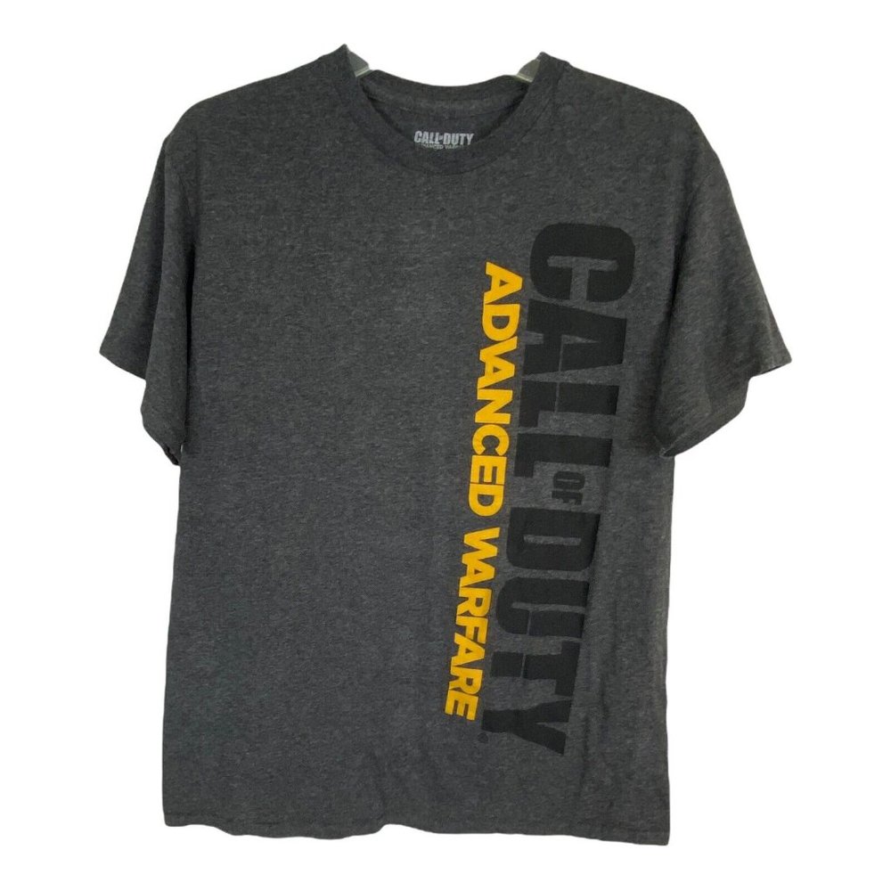 Call of Duty Mens Shirt Size Medium Gray Advanced Warfare Short Sleeve Gold Tee
